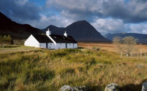 Black Rock cottage on rannoch moor, Scotland