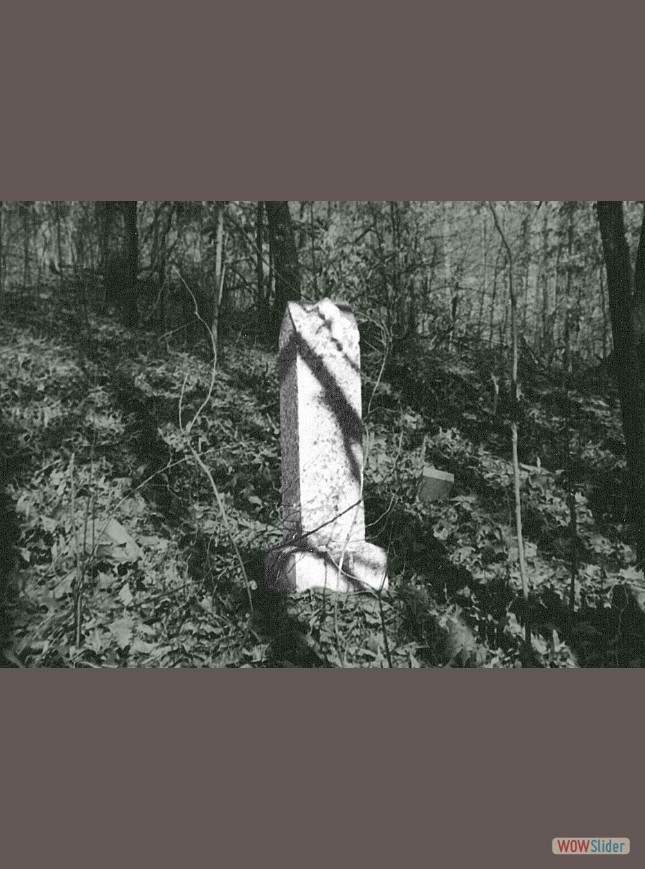 Tombstone of Green Ward & Eliza Berry Baker on the old Baker farm